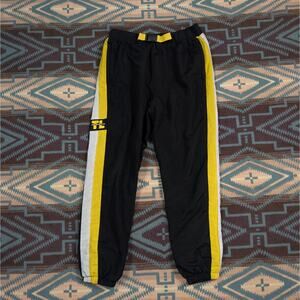 Asap Ferg Traplord Nylon Track Pants Large Black & Yellow Rap Hip Hop Merch Rare